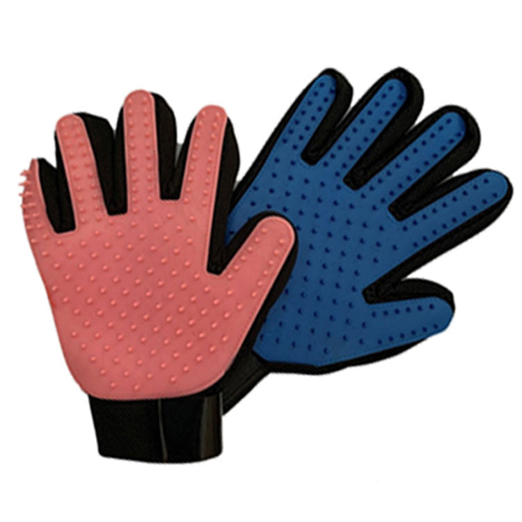 Grooming Mitt for your Pet (Blue, Right hand)